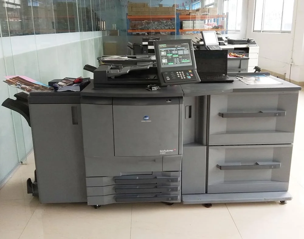  Бывшая в употреблении цифровая фотокопировальная машина Konica Minolta Bizhub Press C6500 C5500 использованные