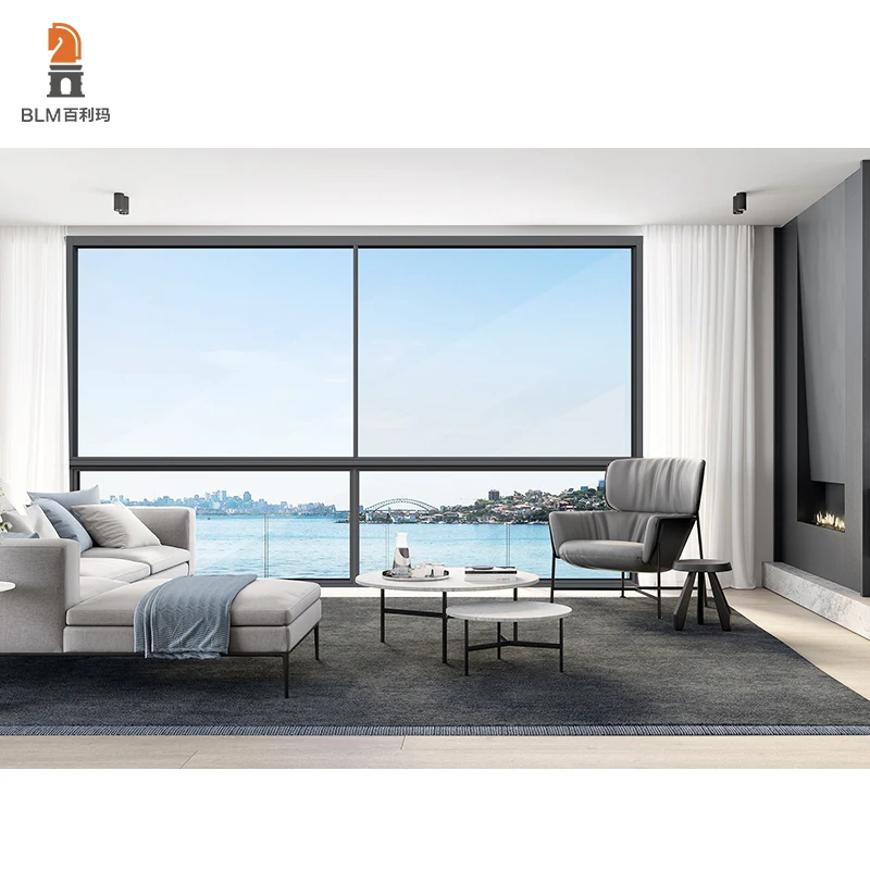 Best hurricane impact windows Modern Ultra-Slim Aluminum Sliding Glass Windows Modern Slim Frame Sliding Window