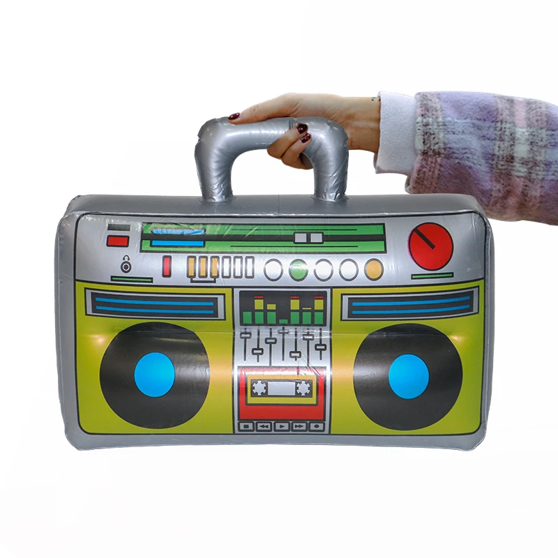 Inflatable Retro Radio Boombox Unisex 80s 90s Party Decorations Distinct Adornment Inflatable Toys