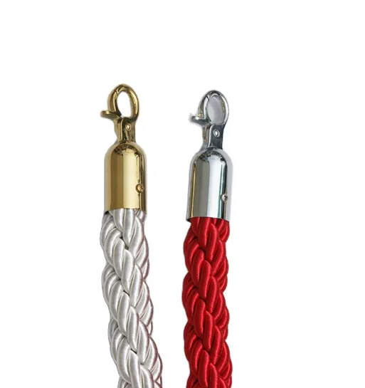 New Queue Divider Crowd Control Stanchion Red Twisted Barrier 1.5M Rope