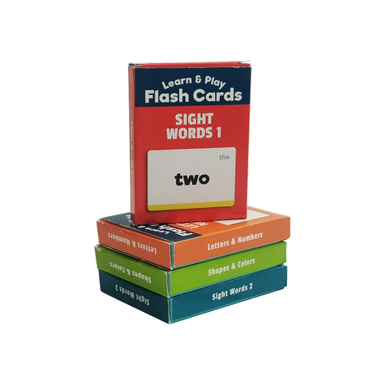 Childhood Education Flash Cards Learn Word Shape Color Number English Letter Cards Early Education Flash Card