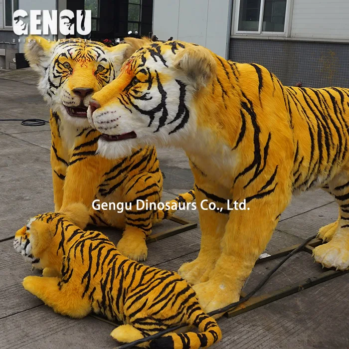 Animatronic White Tiger Life-Size Simulation Animal