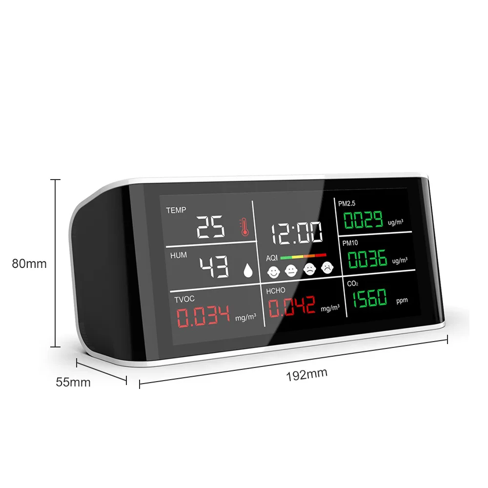 Новый цифровой монитор CO2 качества воздуха PM2.5 детектор pm2.5 тестер PM TVOC HCHO метр Япония