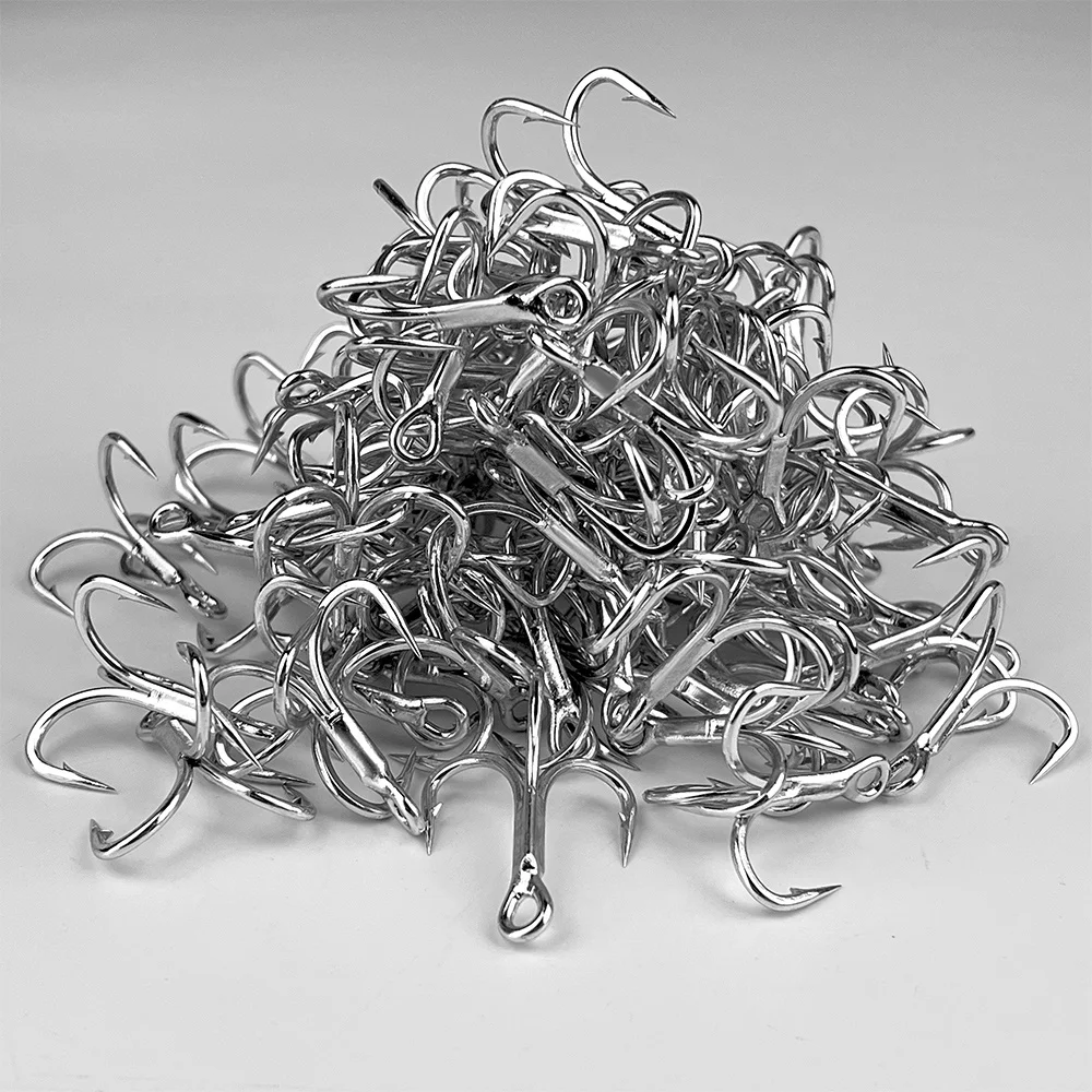 PROBEROS Super Strong 4X Treble Hook High Carbon Steel Fishing Hooks Bright Tin Hard Bait Accessaries Hook Wholesale
