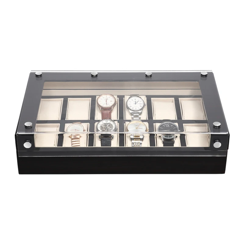 Factory direct custom wood watch display boxes & cases luxury watch storage box