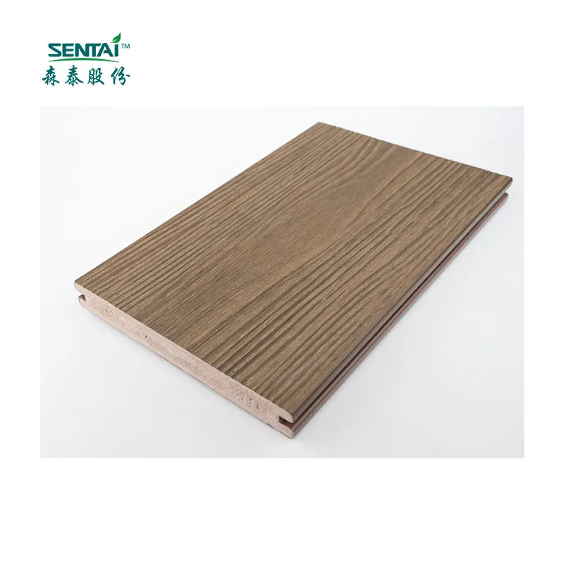 190*24mm Anti-slip fireproof foamed pvc decking board outdoor ASA-pvc composite decking outdoor solid pvc decking THM116
