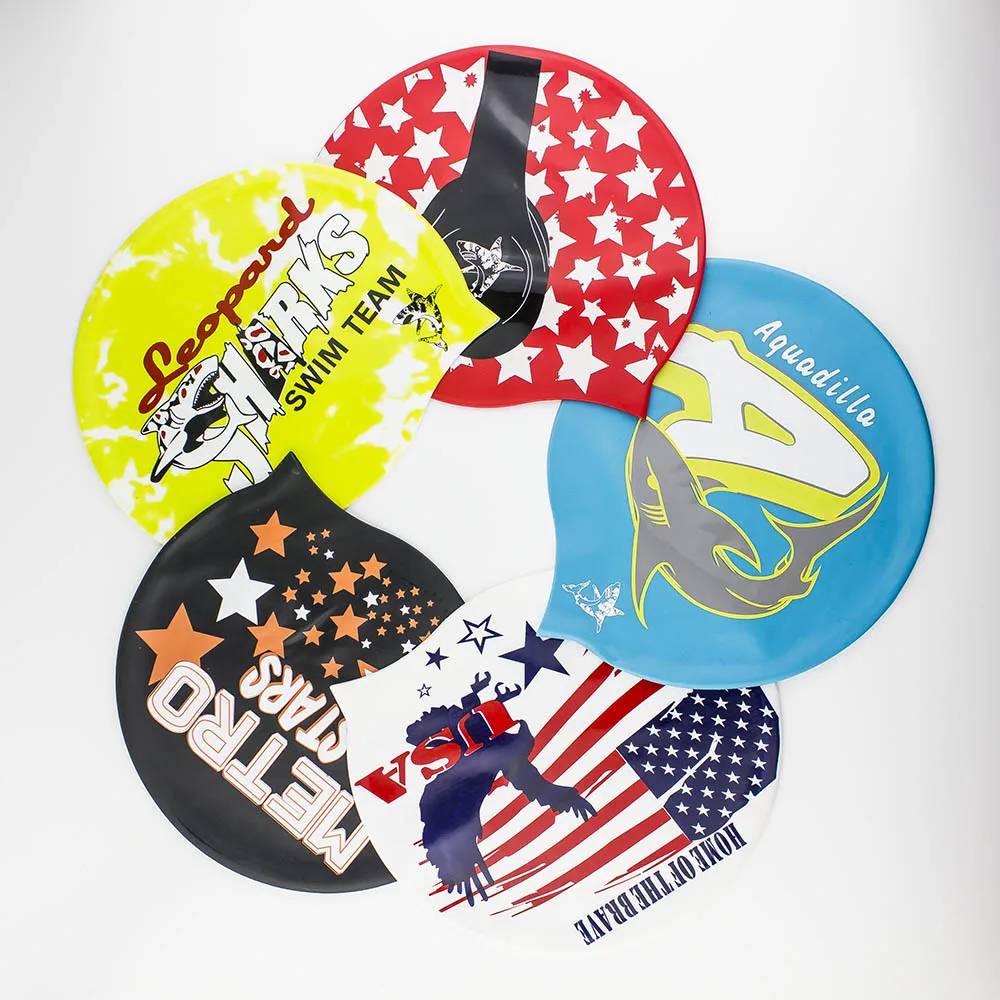 national flag swim caps,canada flag swim cap