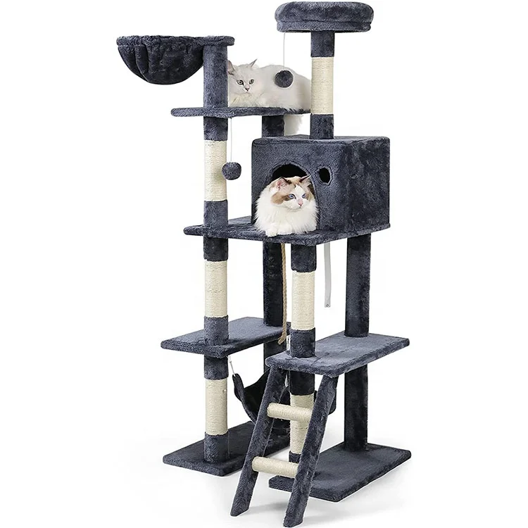 Whole sale price cat tree for indoor cats modern pet activity tower high quality cat tree