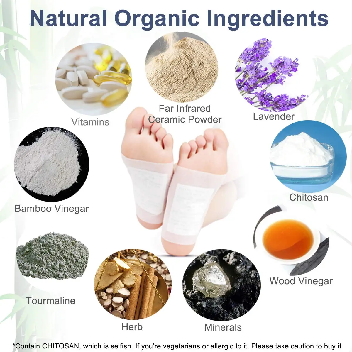 oem healthcare ionic bamboo vinegar foot warmer patch pads detox foot spa detox foot patch with adhesive