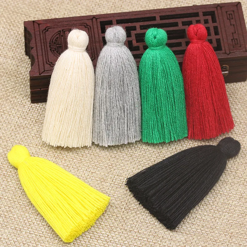 6cm small cotton tassels for clothing accessories