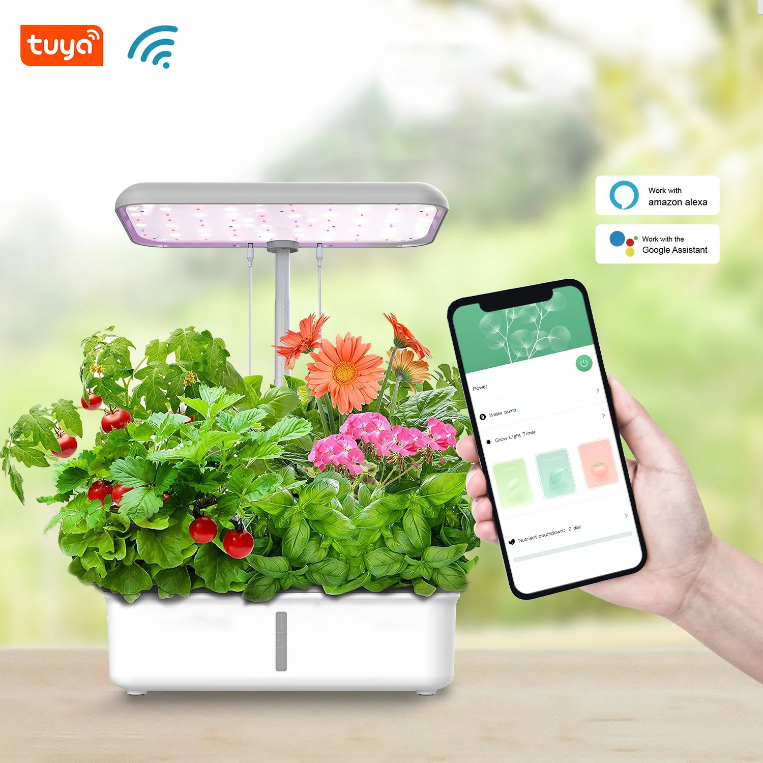 Smart water cultivate plant grow lights timer smart indoor station mini garden hydroponics systems
