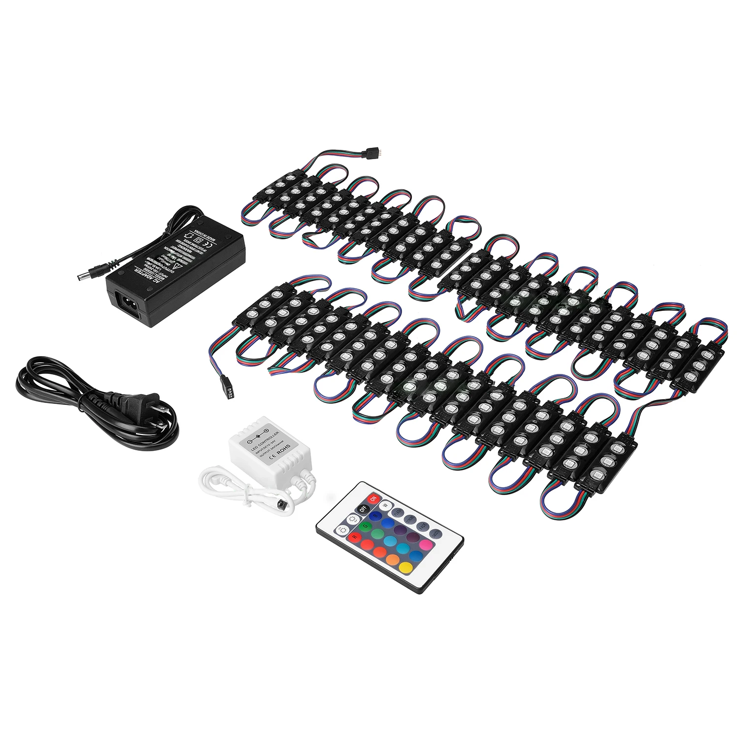 Black RGB module 5050  0.72W IP67 12V  LED Module RGB +LED RGB sign module