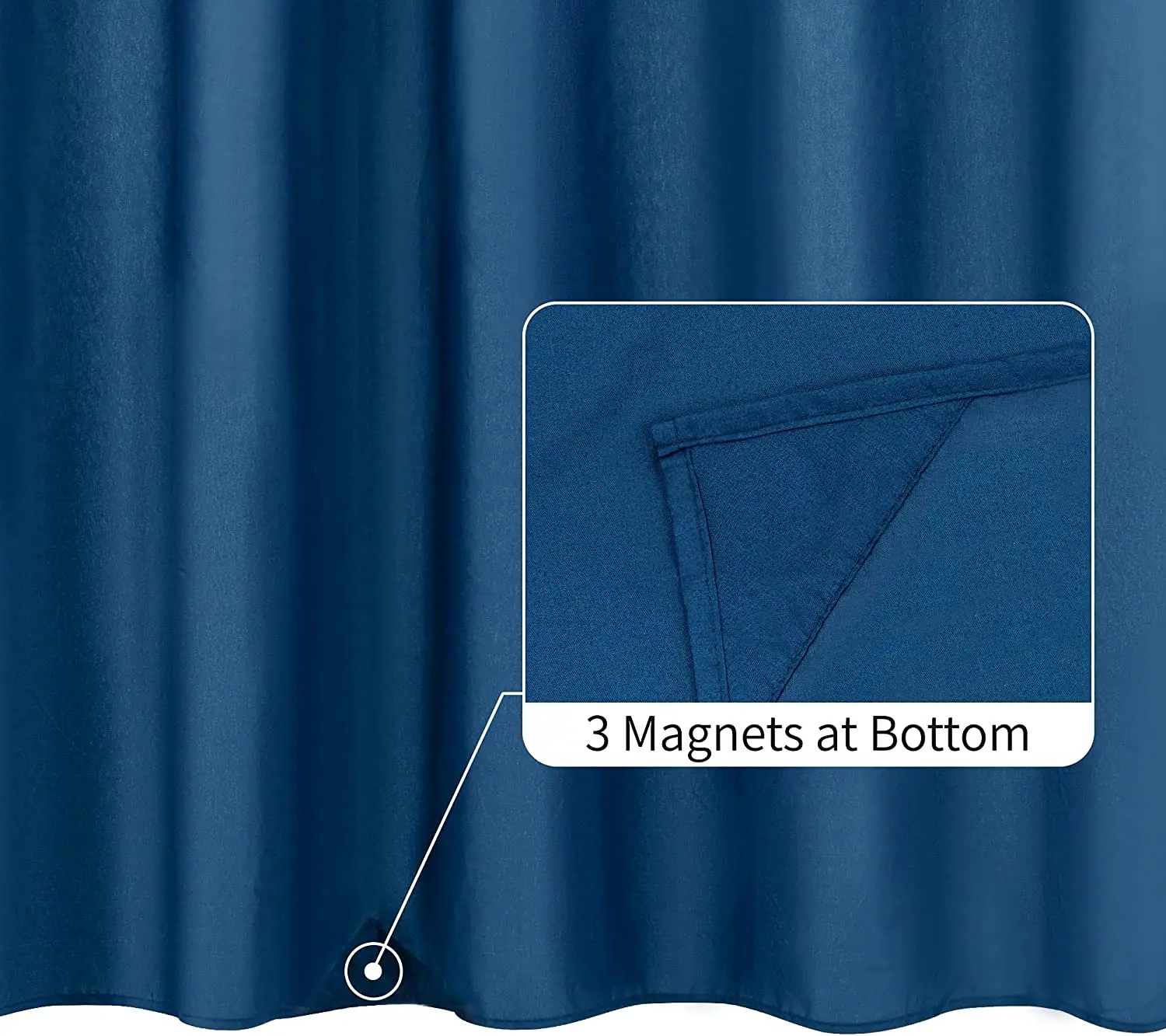 CF BCRP83-MB Thickened Polyester Cloth Plain Color Bathroom Curtains, Waterproof  Solid Colors Shower Curtain