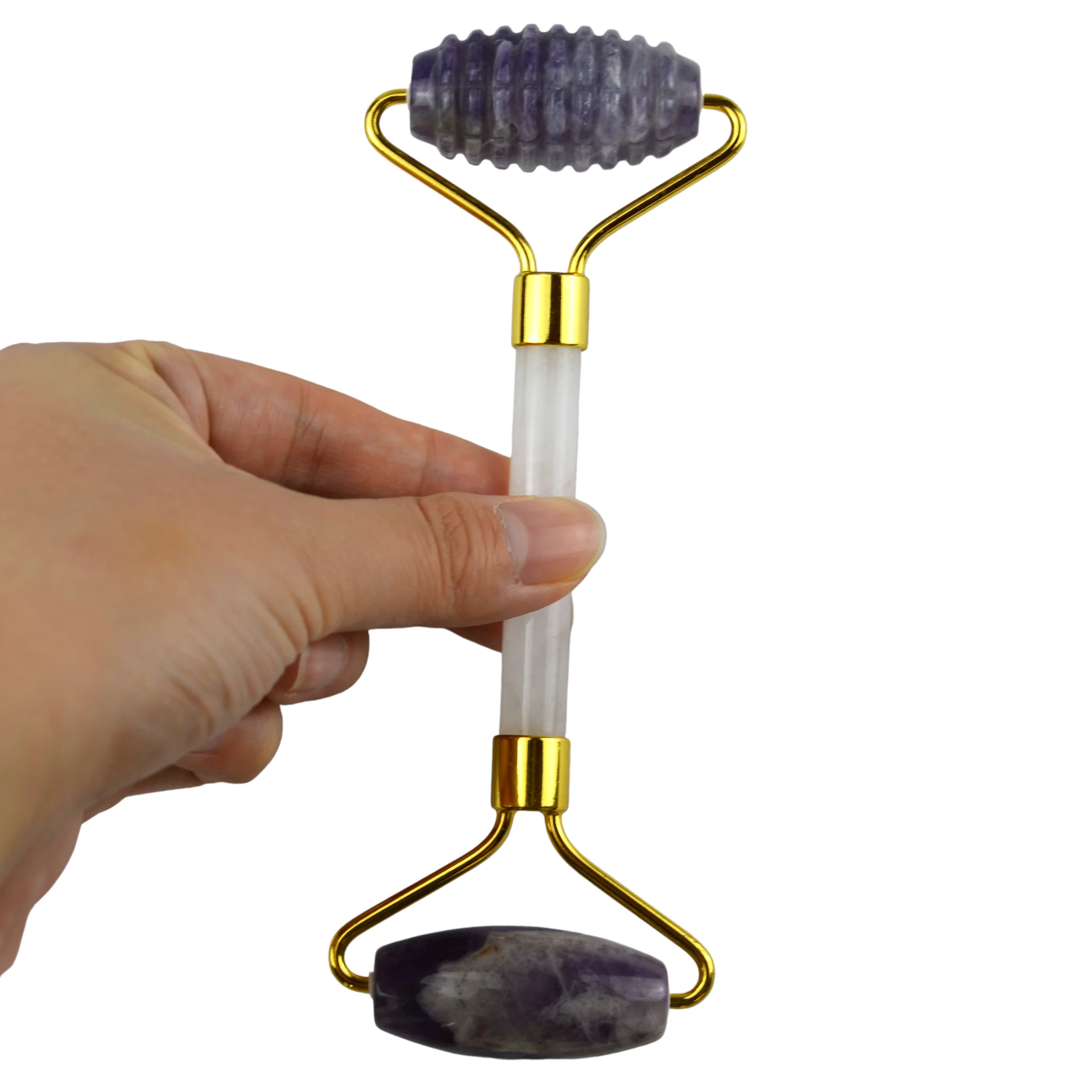 Natural Amethyst Facial Roller 100% Natural Jade Gua Sha Massager For Face Massage Guasha Products Beauty Tools Skin Care