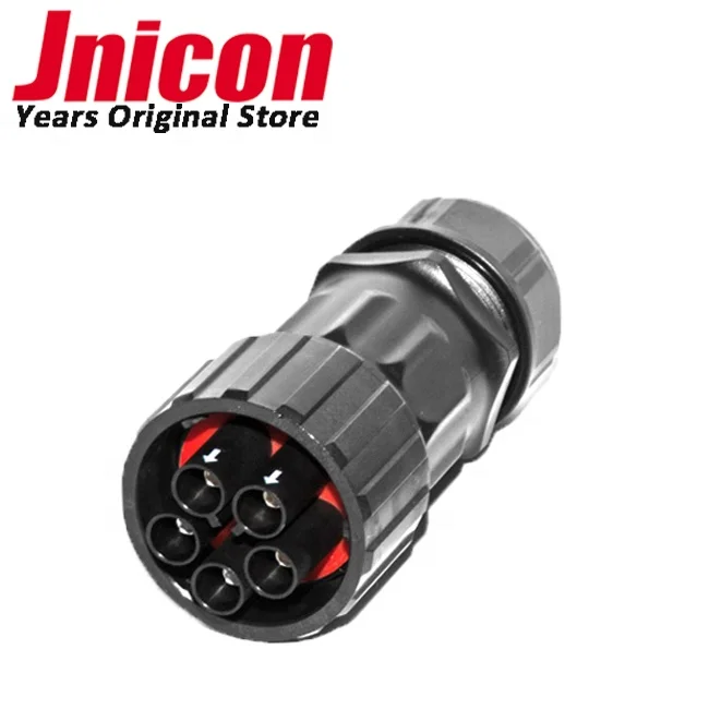 Jnicon M40 bayonent 5Pin Waterproof Circular Connector With Crimping Terminals
