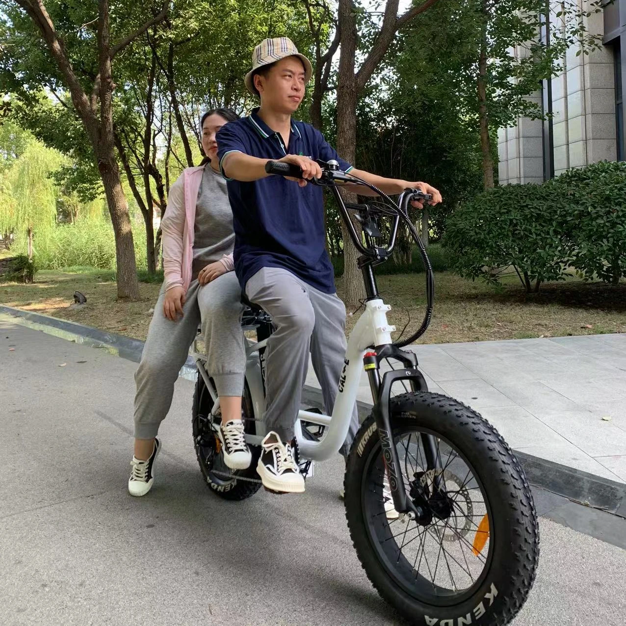 2022 Ristar cycle family double seat electric bicycle 48v 500w 750w ebike snow tire strong powerful samsung battery 20Ah ebike