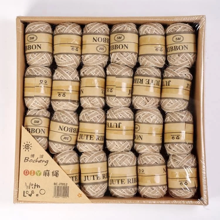 
24PCS Vintage DIY Jute Rope Natural Jute Twine Rustic String Cord Rope 