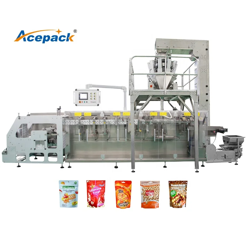 Nuts Dry Fruits Packing Ziplock Doypack Standup Bag Form Fill Seal FFS  Horizontal packing machine Zipper Bag