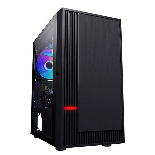 Hot sale Acrylic panel RGB gaming computer Case PC Computer Case ATX case with RGB fans New product