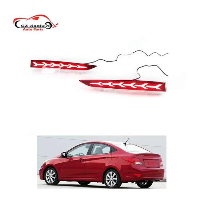 2017-2018 for Hyundai Accent 3 Rear Bumper Lights & Taillights Red Steering Car Features New Condition