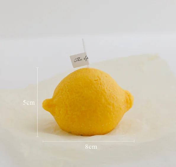 Manufacturer Lemon shape Scented candle Souvenir gift For Home Party decor Fruit Art candle Novelty candle