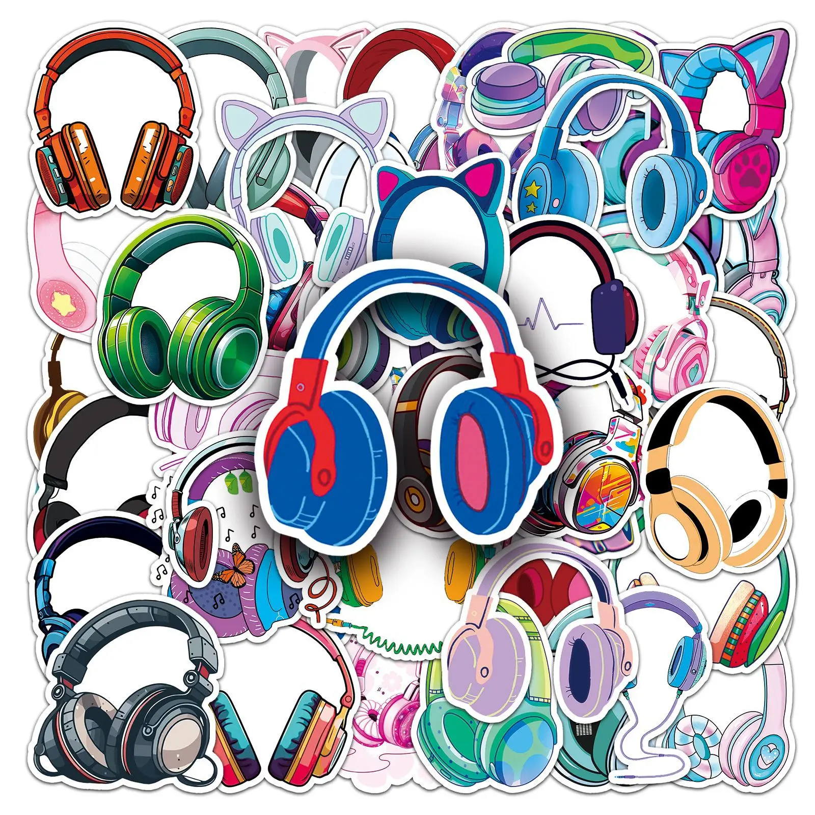 50PCS Colorful earpiece music earphone gaming headphones wireless headset