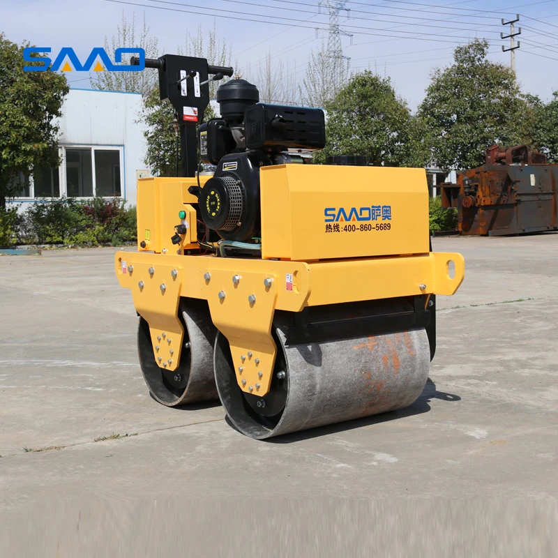 High Quality Diesel Engine Walk Behind Double Drum Vibrator Roller bomag SYLJ-S600C Model