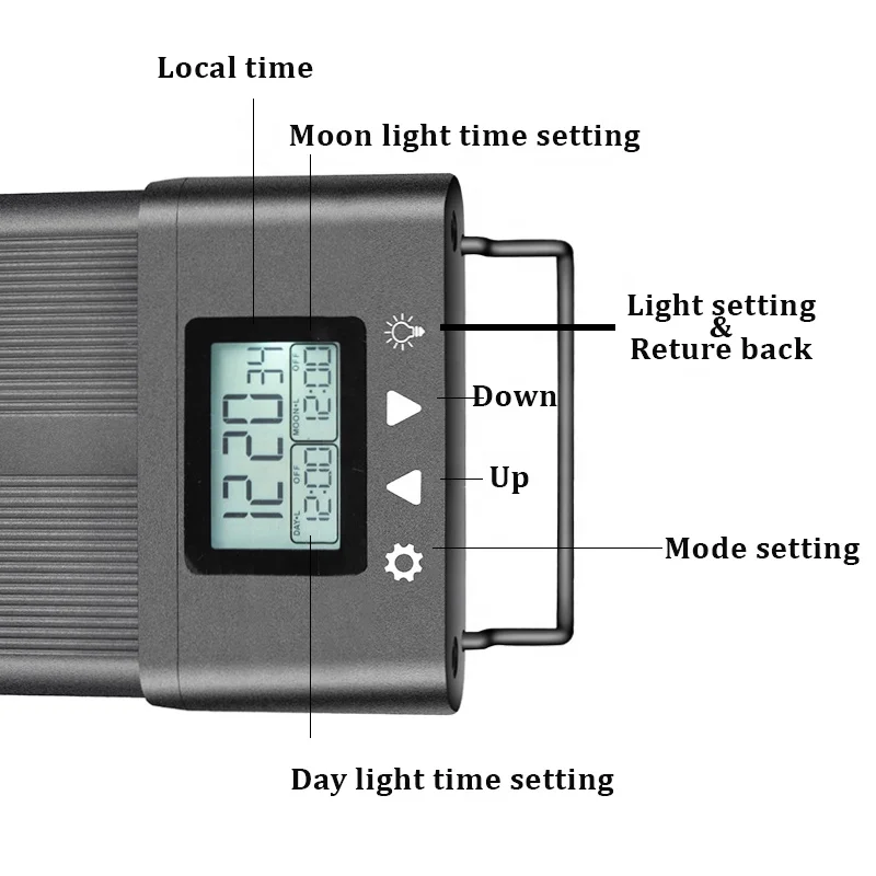 New arrival IP68 60W Timing Fish Tank Lights With extendable brackets Colorful  Fish Tank Controller With LED display
