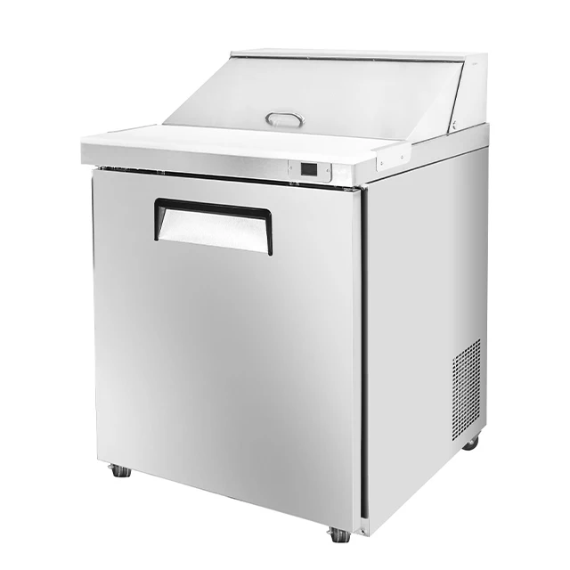 Fridge Commercial Refrigeration Equipment Two Doors Under Counter Fridge Stainless Steel Salad Table