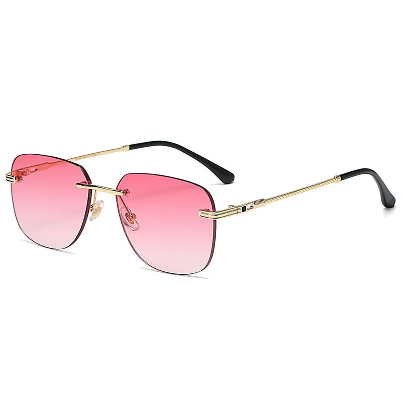 2023 New fashion sun glasses frameless sunglasses italy design rimless glasses