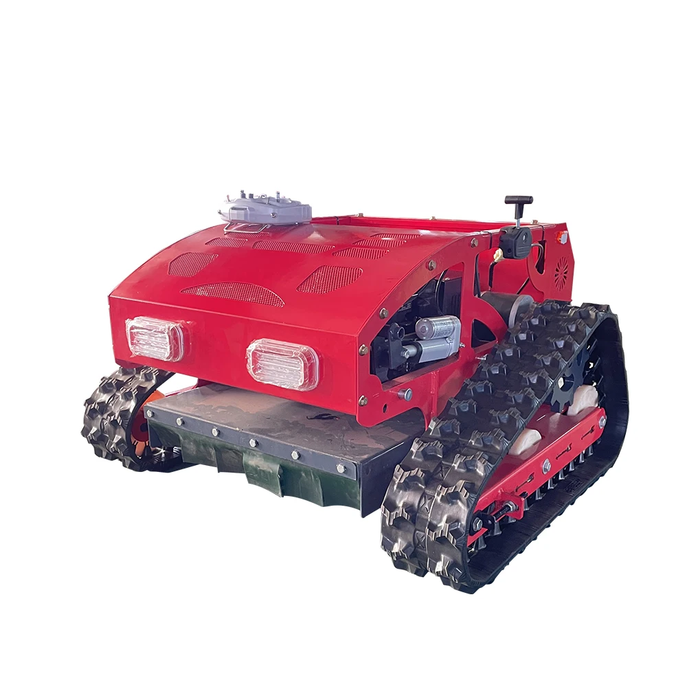 Automatic Rc Grass Cutter 0 Turn Rubber Tracks Remote Control Lawn Mower Garden