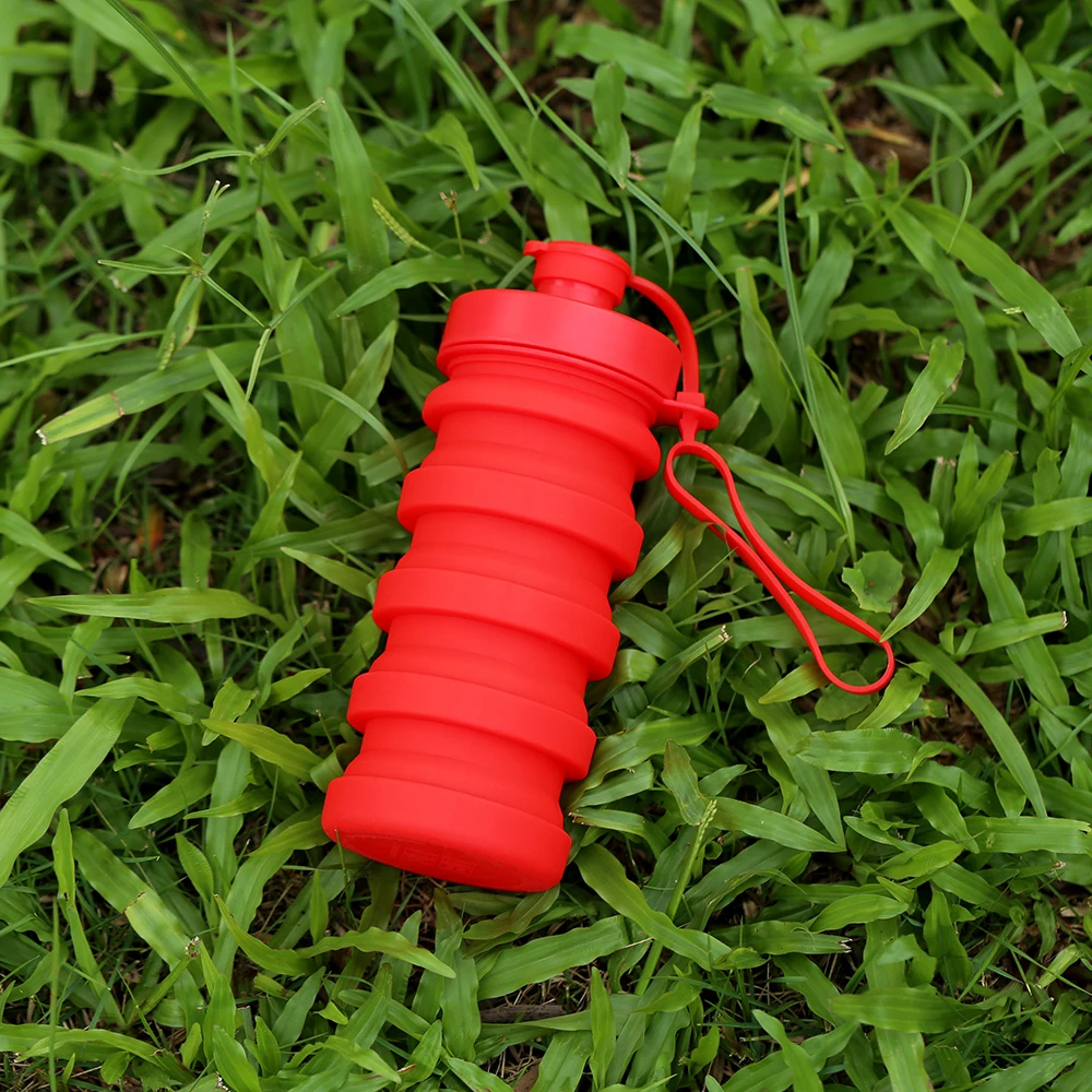 2022 Hot Seller 400ml Silicone Water Bottle Silicone+plastic Camp Classic Foldable Silicone Water Bottles