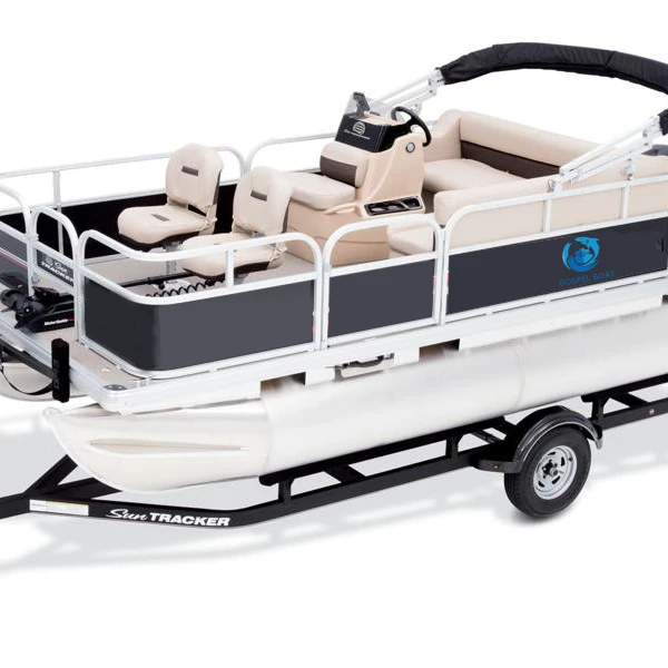 various 4.6m pontoon boat fishing boat with outboard engine for sale