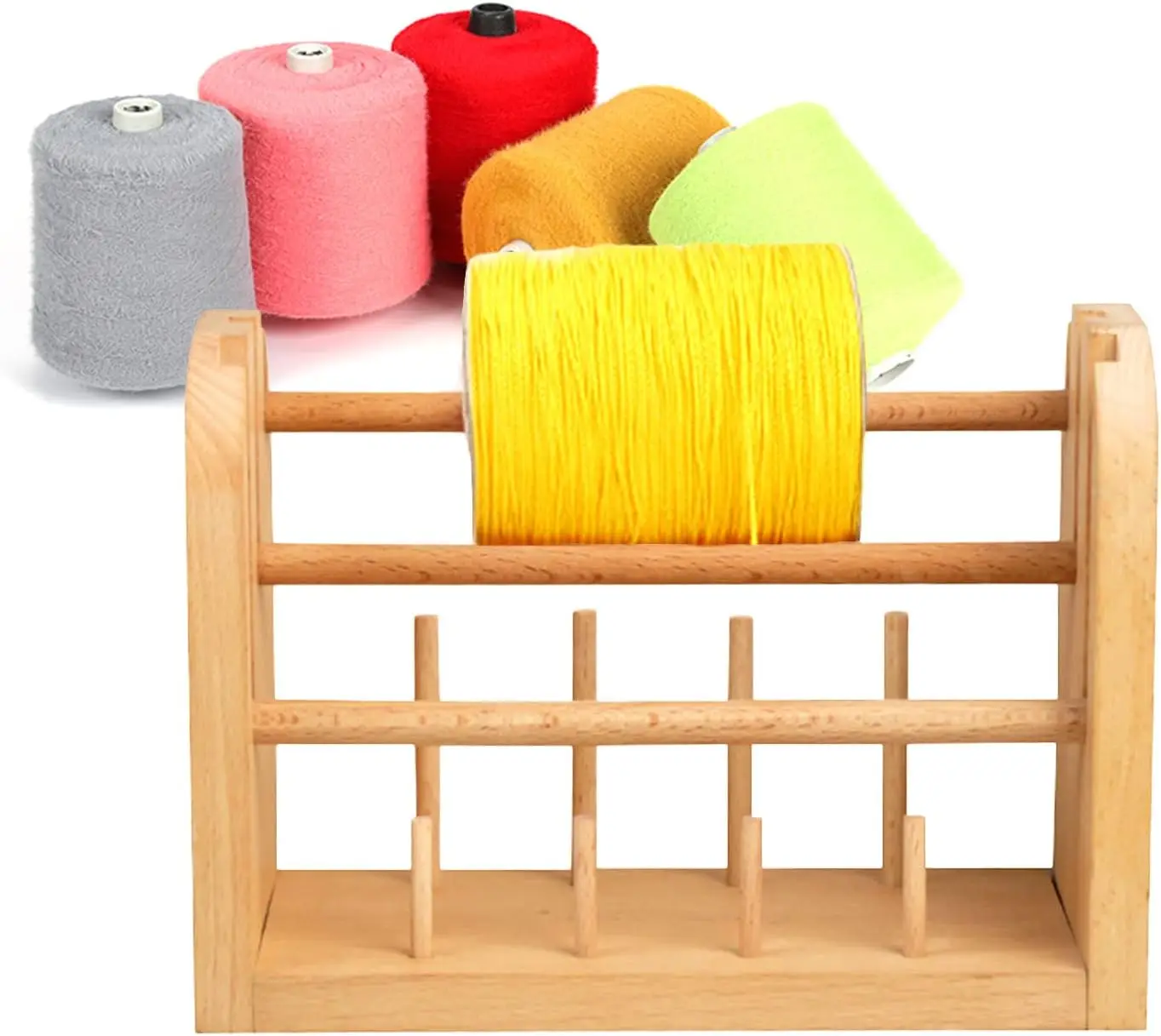 Portable Rotary Spinning Machine Hand Knitting Crochet Wooden Bobbin Holder Yarn Wool Ball Winder Blankets Ladders Racks Other