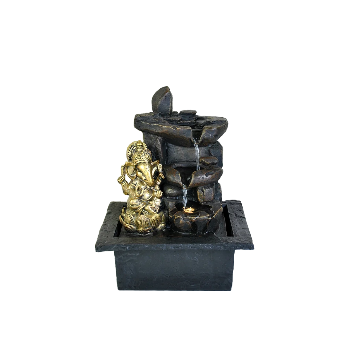 Hot Selling Resin Buddha Statue Indoor Feng Shui Relaxation Fountains for Home Decoration Art & Garden Theme Model Figurine