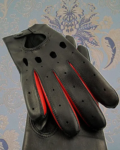 Superior Genuine Leather Cute Winter Ladies Long Black Leather Gloves