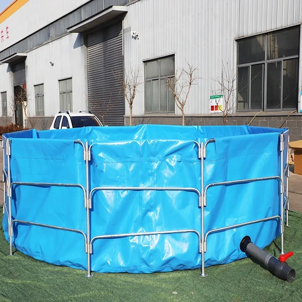 Custom aquaculture 1000 liter 5000 litres pvc canvas tv stand tilapia fish farming tank with stand