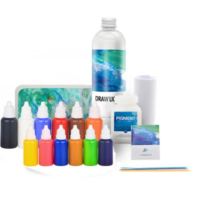 Durable And Non-Toxic Perfect Ebru Art Water Marbling Paint Kit c- Made of EPMC and Nano Pastes