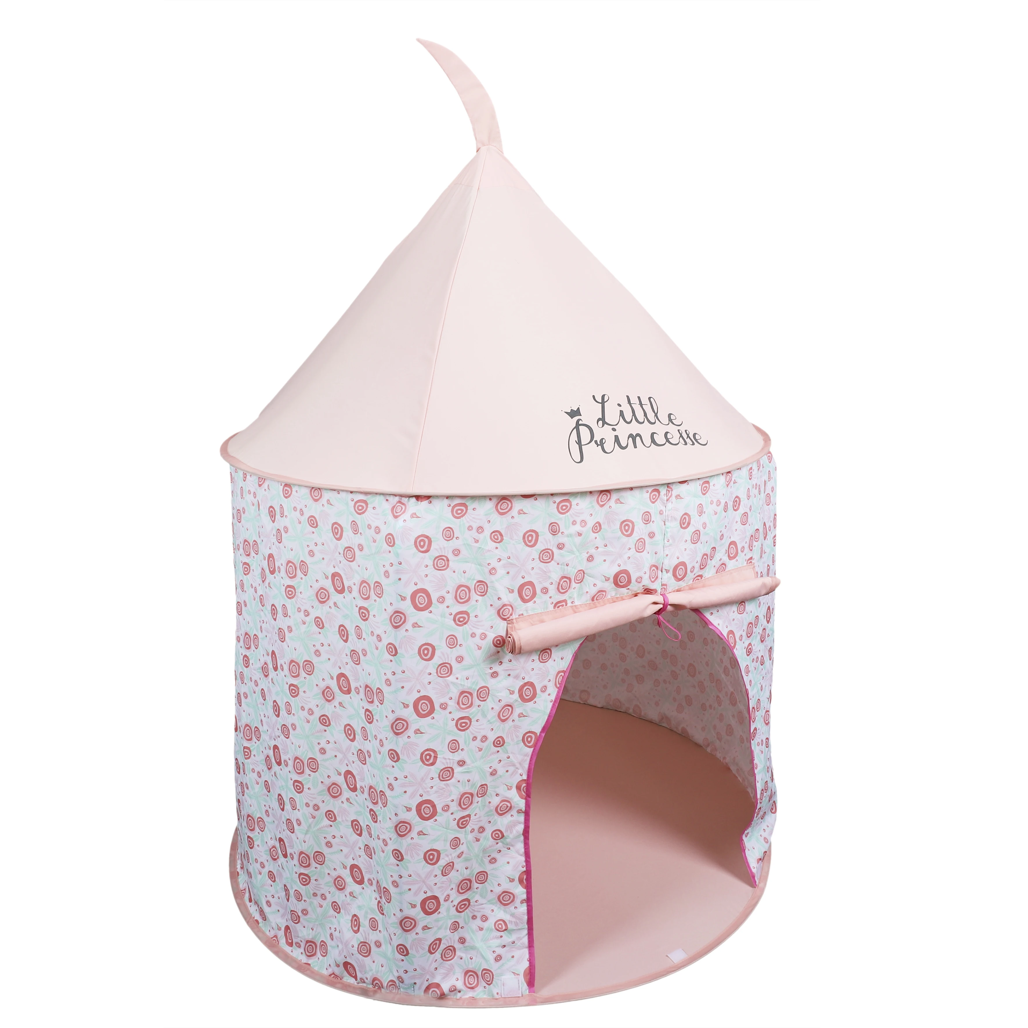 CMP Pink Gray Prince Princess Castle Play Pop Up Tent Teepee Tent Kids Baby Game Room Kids Princess Play Tent