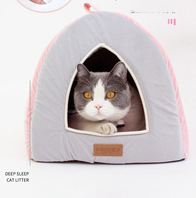 Keep Warm Small Pet Cat Sleeping Tent All Season Warm Cat Bed