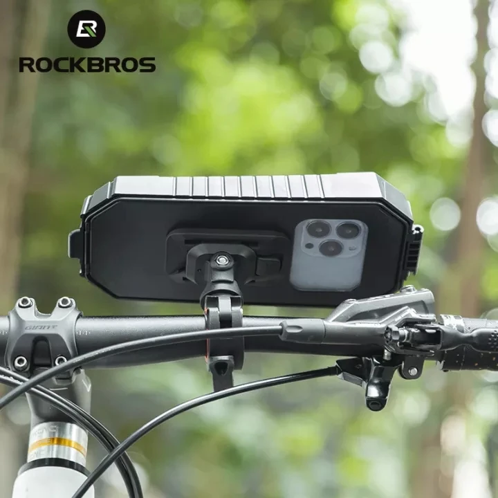 ROCKBROS Universal Abs Phone Holder Mount for Bike Handlebar Bicycle Phone Mount for Bike Waterproof Motorcycle Phone Bracket