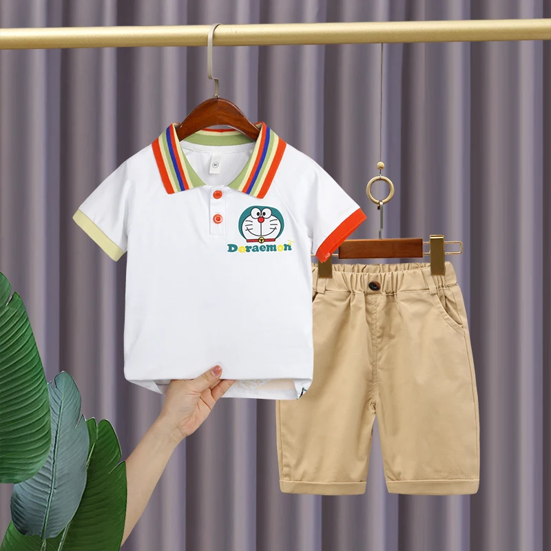 Factory Outlet Summer Kids Multi Style Fashion Printing Suit Fashion Boy Suit