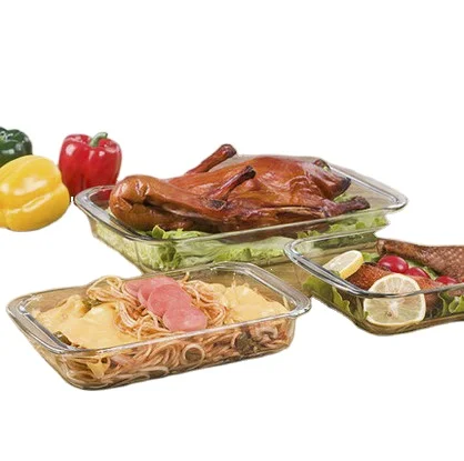 Borosilicate Pyrex 3L 2.2L 1.6L 1L 0.7L Non Stick Glass Ovenware Bakeware Try Set