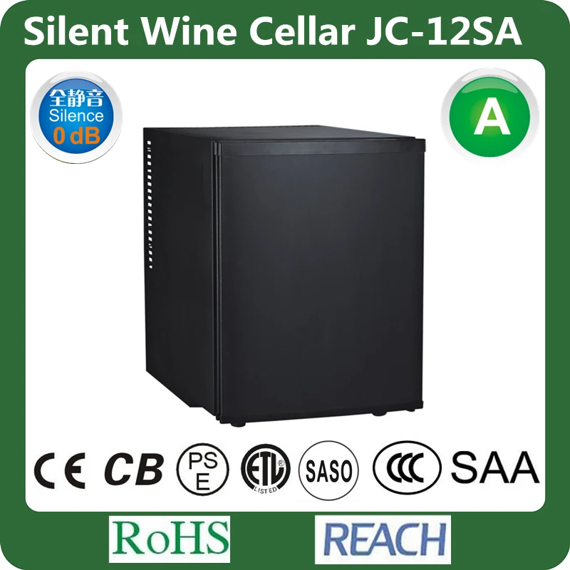 JC-12SA Freestanding Compressor 48L Wine Chiller Cellar 12 Bottle Refrigerated Wooedn Shelf Wine Cooler Cabinet