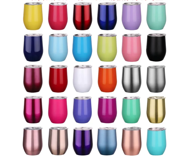 GL Christmas Gift Customized Design Coffee Mugs Wine Tumbler Stainless Steel 12oz Tumblers Water Bottles