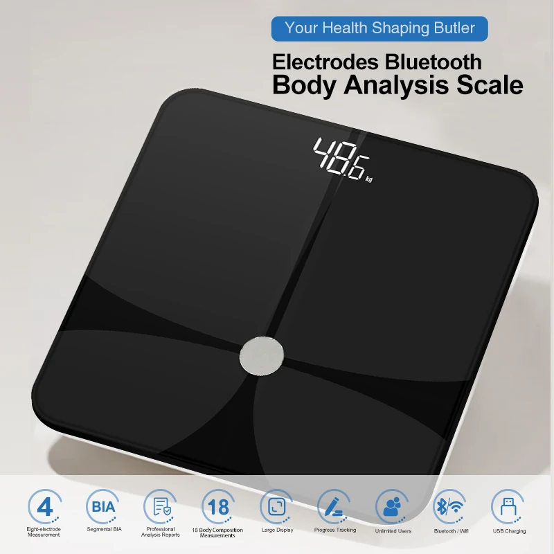 Smart Led Display Digital Body Weight Scale Bathroom Bmi Weighting Scale Smart ITO Body Fat Scale