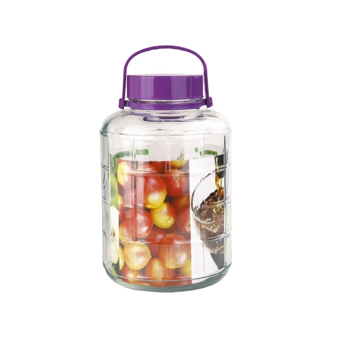 Стеклянная банка для домашнего пивоварения и ферментации с крышкой и винтовой ручкой, объем 10 л, 12 л, 16 л, 20 л