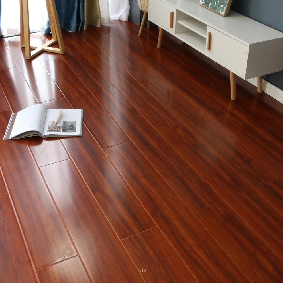 8mm 12mm hdf mdf germany waterproof wood flooring economic wooden laminated flooring