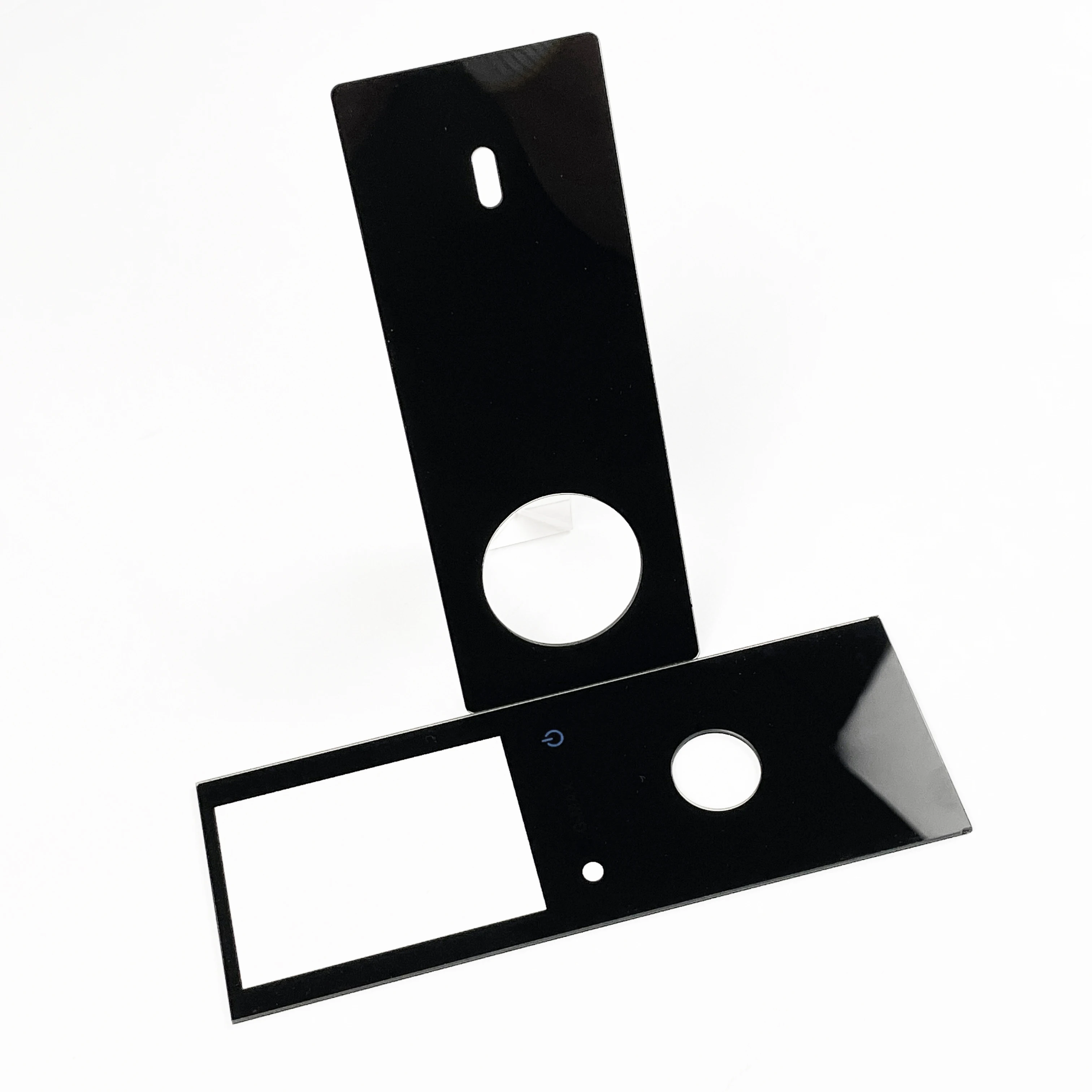 Custom Perforated Silkscreen Printing Electronic Door Lock Tempered Glass Panel Touch for Hotel