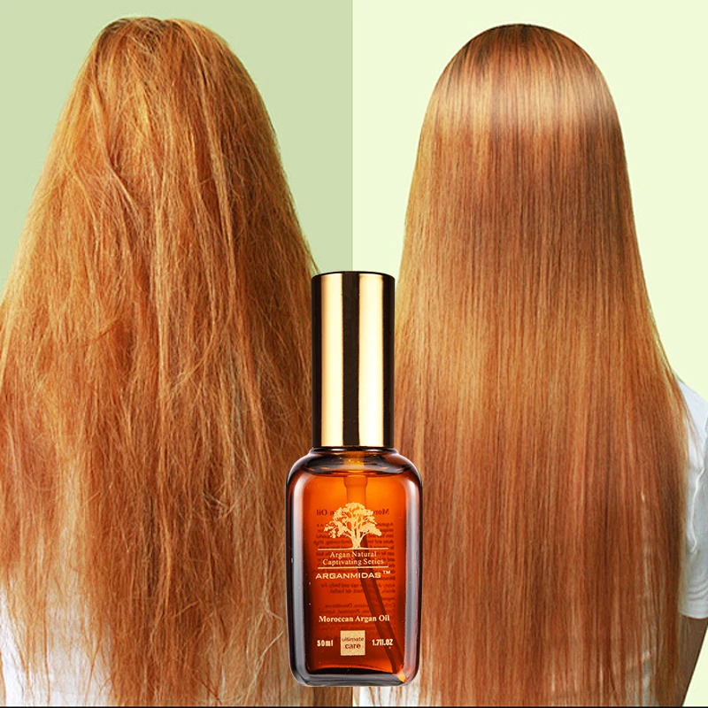 Arganmidas Organic Curly Hair Care Oil Treatment Repair Leave In Morocan Argan Hair Oil For Dry Frizzy Damaged Hair